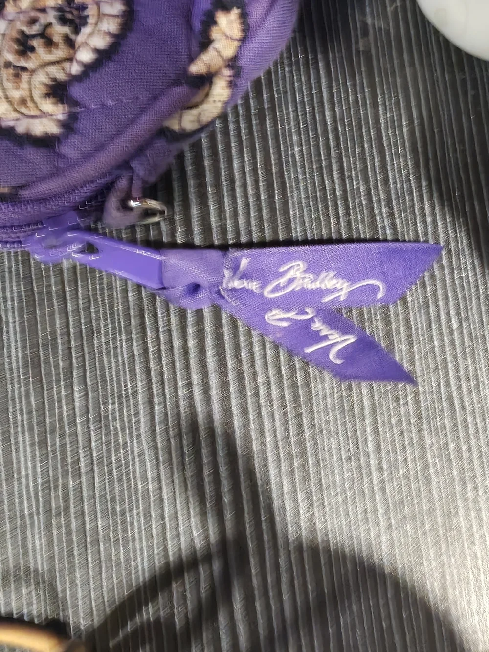 Vera Bradley Purple Paisley Quilted Wristlet